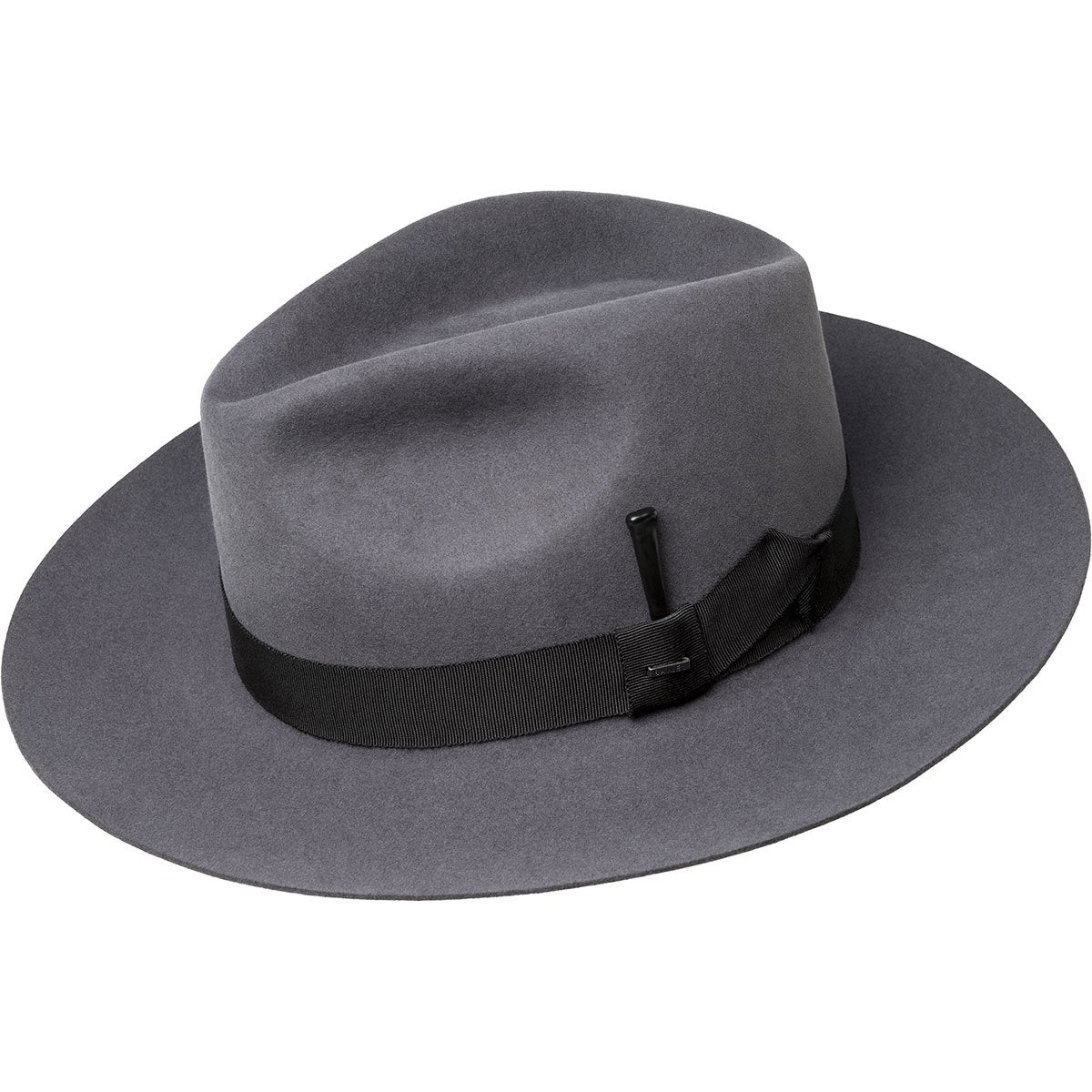 Vintage NOS Banash Boston Light Gray Wool Felt Fedora Hat Polka Dot  Bow US 7.5 Garbo Fur Felt Fedora | Classic Trilby Hat for Men and Women main image 2