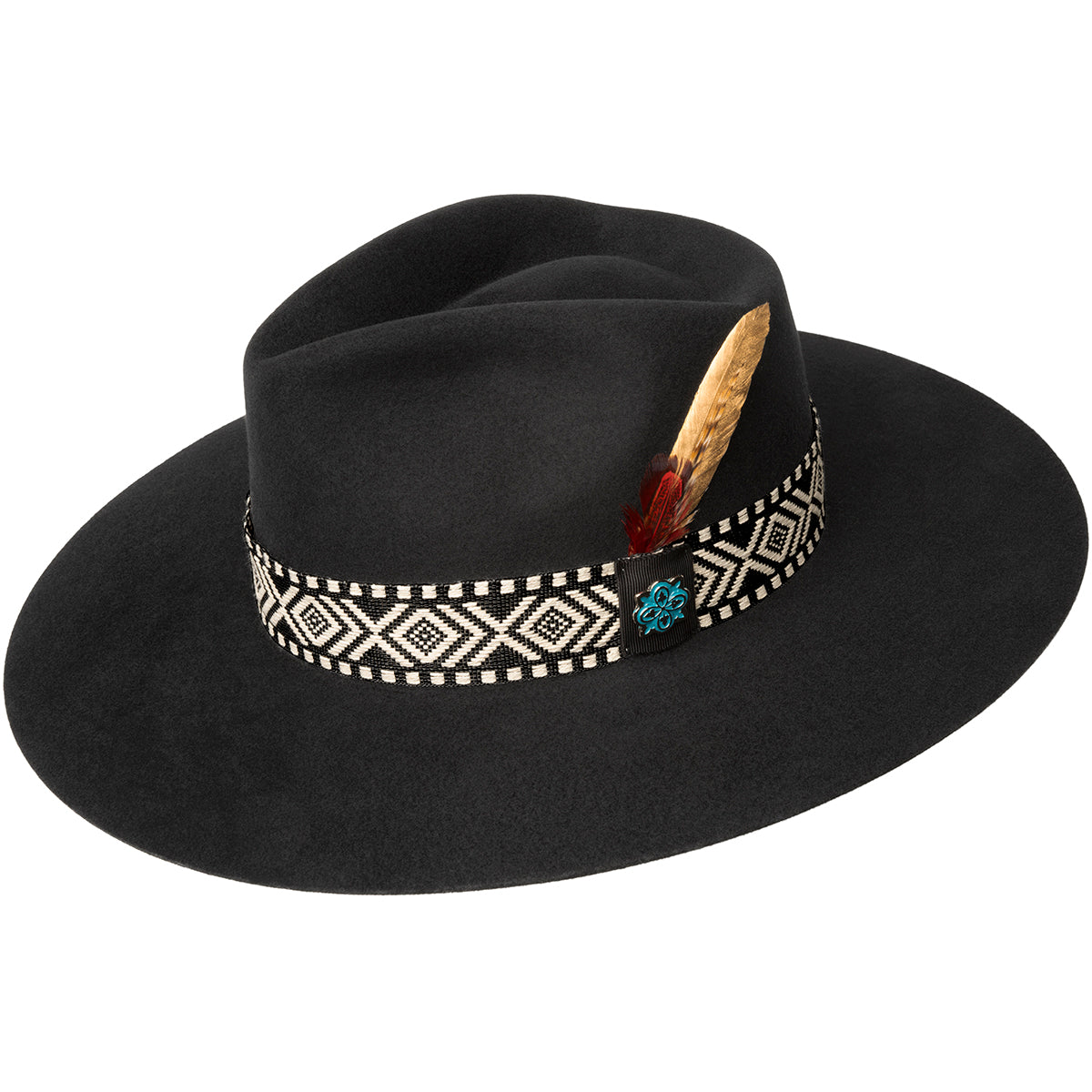 Renegade by Bailey Light Taupe Felt Western Hat with Patterned Beaded Band Renegade Oro Grizzly Western Cowboy Hat – Bailey Hats main image 3