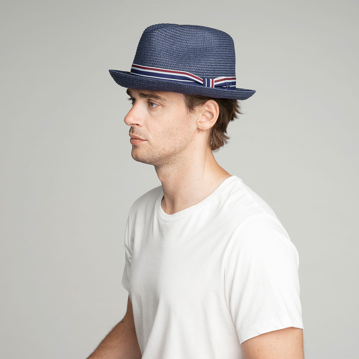 Bailey Hats Salem Fedora | Classic Toyo Braid with Striped Band