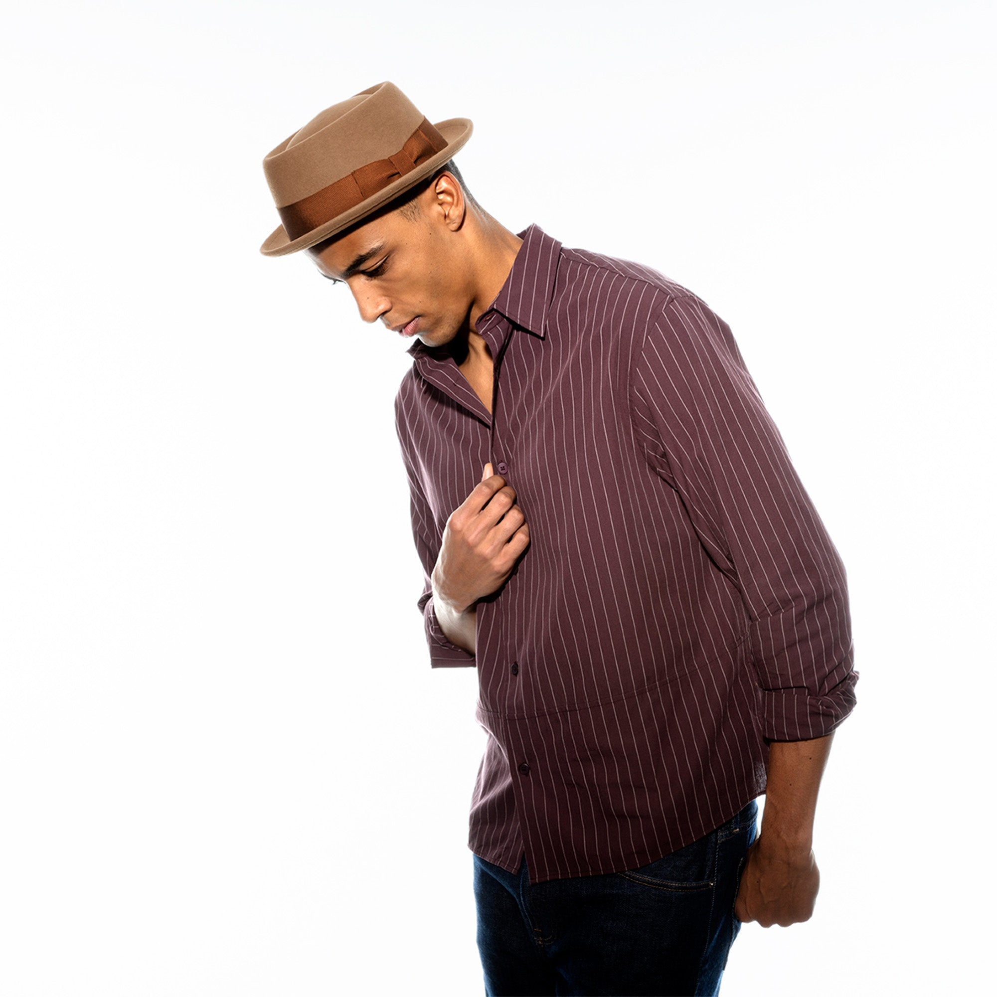 Darron Pork Pie Hat | Premium Wool LiteFelt® | Bailey Hats