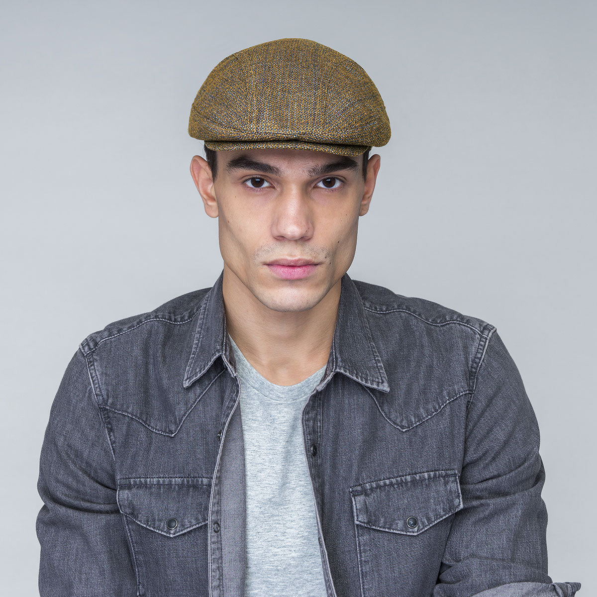 Bailey Springfield Eight Quarter Flat Ivy Cap Men's Lid, taupe, S