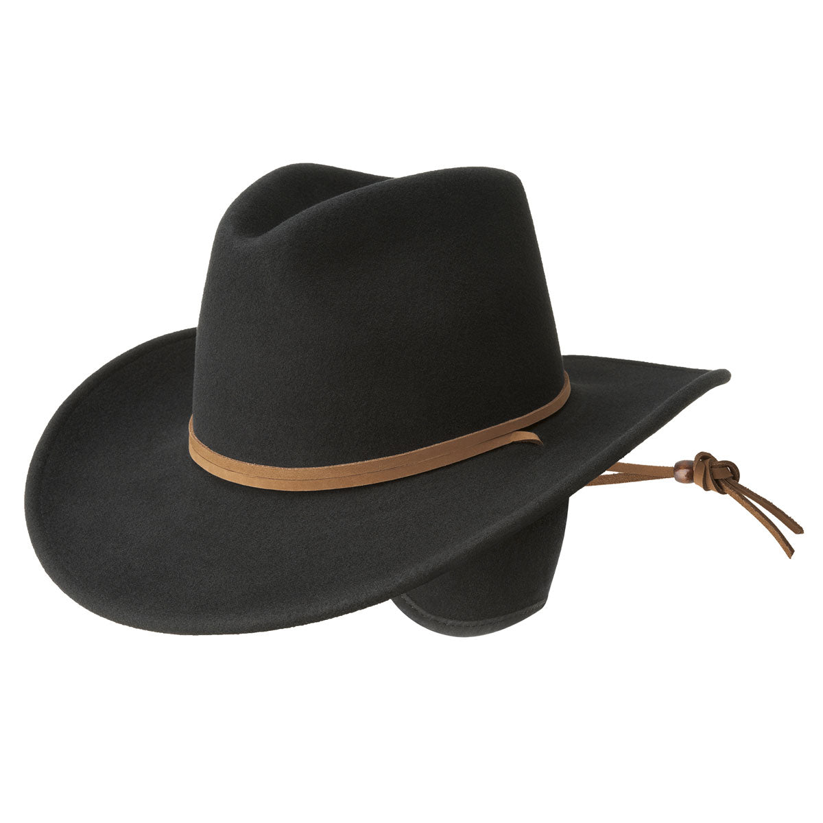 Bailey Wynn Fedora Hat – Black 100% Wool LiteFelt With Teardrop Crown - View #8